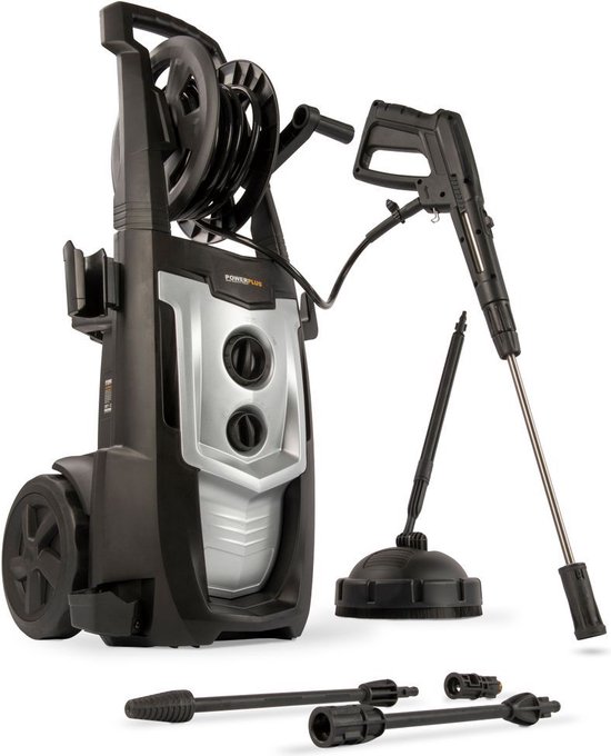 Powerplus POWXG90420 Hogedrukreiniger - 2200W - Max. 175 bar - 450 l/h - Incl. 8m slang, terrasreiniger en accessoires - Reiniger voor auto, fiets en meubelen