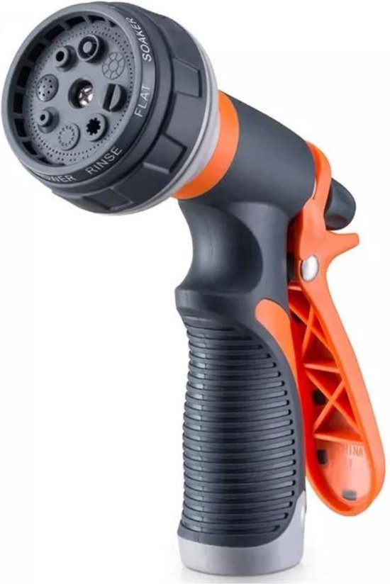 Sproeikop - Sproeikop voor tuinslang - Broeskop - Spuitpistool - 8 standen - Universeel - 17,1 x 13,1 x 6,3 cm