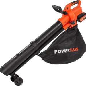Powerplus Dual Power Draadloze Bladblazer POWDPG75270 - Bladblazer op Batterij van 40 V, 3-in-1: versnipperen, blazen en zuigen, maximale luchtsnelheid van 210 km/u, zonder Batterij en Oplader